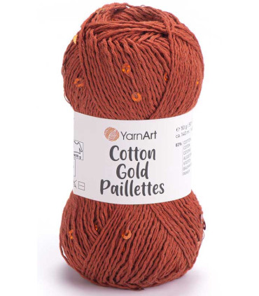 COTTON GOLD PAILLETTES 7117 терракот