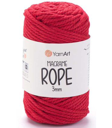 YARNART MACRAME ROPE 3MM 773 ярко-красный