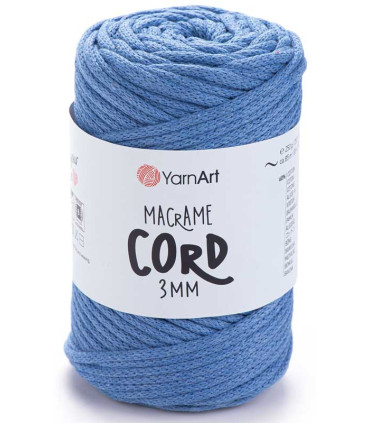 YARNART MACRAME CORD 3MM 786 тёмно-голубой